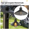LED Solar Bulb Post Light Outdoor Vintage Solar Pathway Landscape Light Waterproof Driveway Patio Garden Lawn Yard Fence Decor
