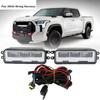 Pair Led Fog Light Set W/ Wire Harness Left & Right For Toyota Tundra 2022-2024