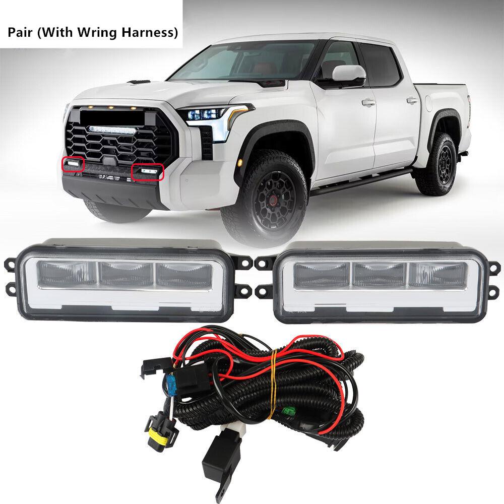 Car Bumper LED Fog Lights Driving Lamps LH+RH Side For Toyota Tundra TL378318DT