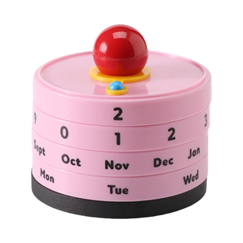 High Aesthetic Rotating Perpetuals Calendar Desk Accessories Ideal For Women Creative Homes Lover Creative Individuals