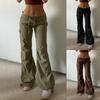 Women's Drawstring Fashion Sport Pants Low-waisted Casual Pocket Straight Work Long Pants