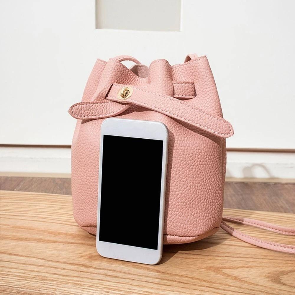 Bag Coin Purse Shoulder Pouch PU Leather Handbag Female Bag Bucket Bag Single Shoulder Bag