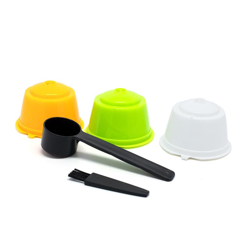 3 шт. подходят для кофейного фильтра Dolce Gusto, многоразовые кофейные капсулы, фильтры для Nespresso с ложкой-щеткой