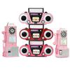 Pink Telephone Radio Model Ornament for Display In Boutique, Fashion, Beauty, or Window Decor