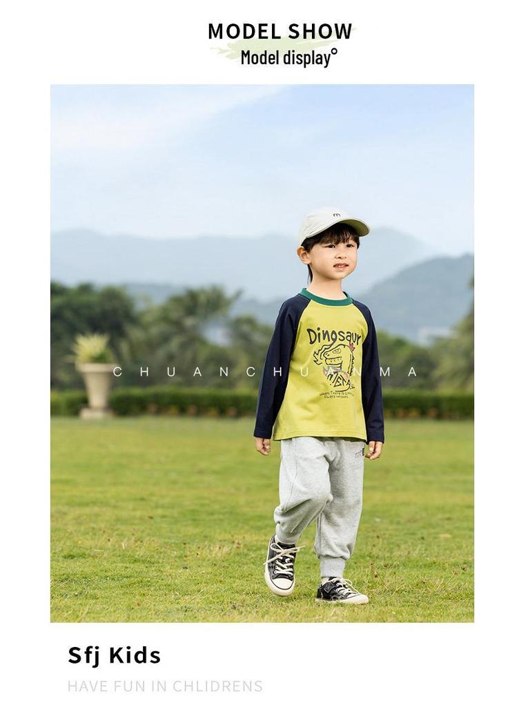 Детские футболки с мультяшным рисунком «Навсикая» весна 2025 — для мальчиков и девочек, контрастные цвета, универсальные, милый корейский стиль.