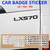 3D ABS Логотип Для GX470 LX570 LX600 RX350 RX300 Эмблема Цифры Буквы Наклейка Наклейка На Багажник Автомобиля Клейкая Наклейка Аксессуары