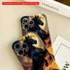 2DFlat Black Stallion Rearing Before Moon and Pyramids All inclusive film hard phone case, compatible with iPhone 18 Pro Max 17 16 15 14 13 12 11