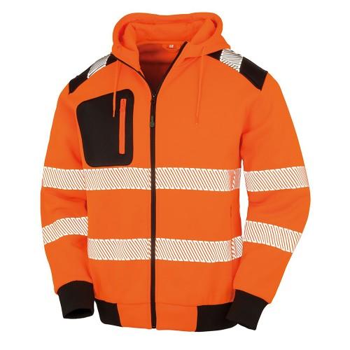 Result Genuine Recycled Unisex Adult Recycled Safety Full Zip Hoodie