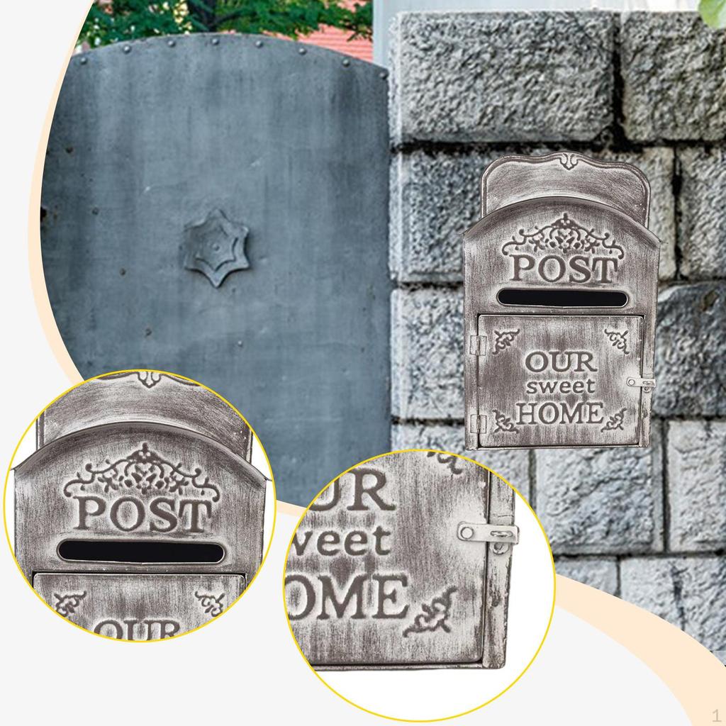Деревенский металлический настенный почтовый ящик для писем для крепления на забор, прочный, легко устанавливается