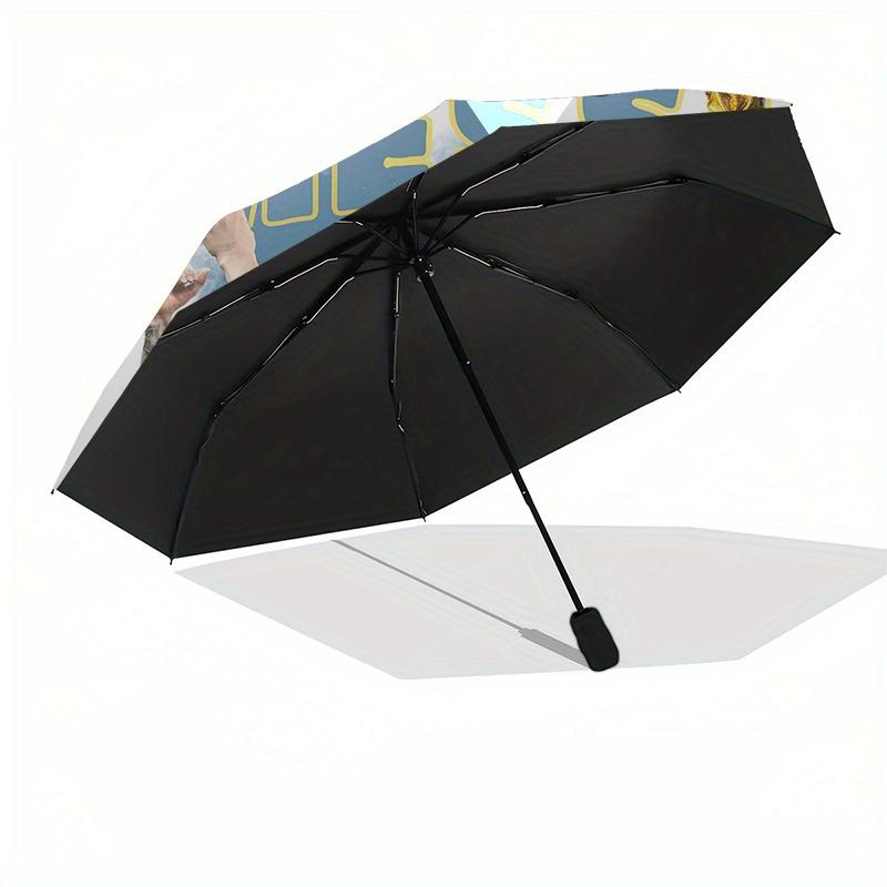 Messi, Lionel Automatic Opening and Closing Umbrella, Compact Travel Umbrella, Lightweight and Portable, Suitable for Beach Commuting Busine