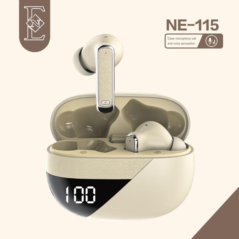 Мини Bluetooth TWS спортивные наушники NE115 с питанием в ухе и цифровым дисплеем