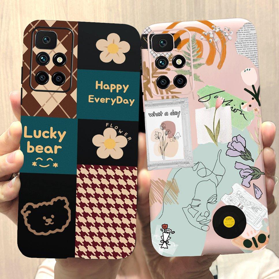 NEW Design For Cover Xiaomi Redmi 10 Case Cartoon Bumper Back Shockproof Soft TPU For Xiomi Redmi 10 Hongmi10 Redmi10 Phone Bag