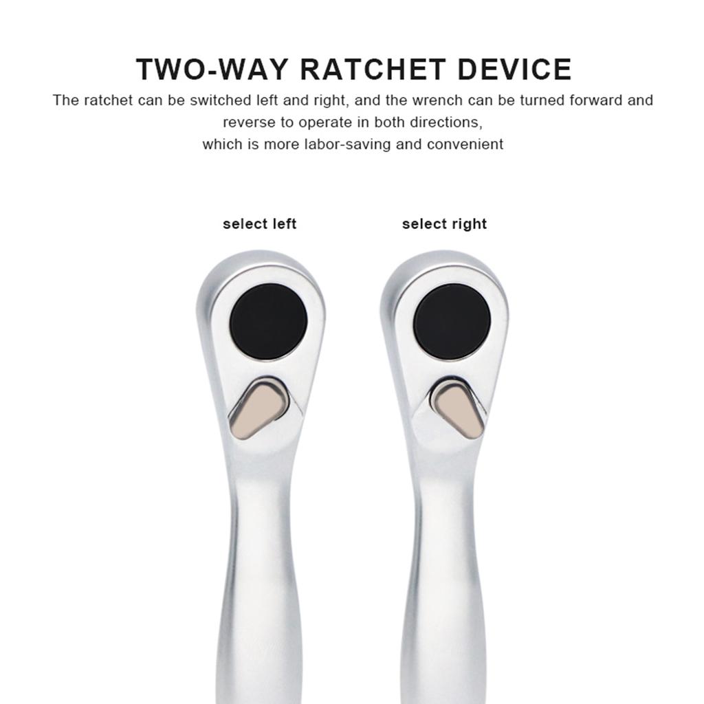 Bicycle Ratchet Spanner Set Quick Release Socket Repair Tools 1/4 Allen Key Wrench Screwdriver Hand Tool