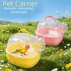 Transparent Travel Bird Cage Large Space Small Animal Carrier Universal Parrot Carry Box  Small Pet