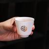 Suet jade teacup white porcelain tea drinking small cup ceramic single cup tea tasting cup 1 pack Dehua hospitality new Chinese style