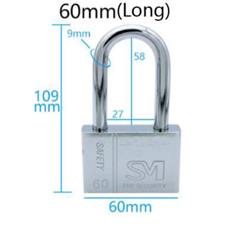 Stainless Steel Padlock Cabinet Outdoor Lock Durable Use Heavy Duty High Security Solid Door Gate Box Safety