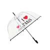 Transparent Bell Umbrella I Love Paris