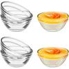 6 Pcs Bozai Cake Bowl Clear Dessert Bowls Small Glass Jelly Cups Mini Split Pudding