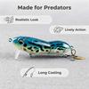 10cm 33g Floating Jointed Mouse Fishing Lure with Spinning Blade, Realistic Topwater Hard Bait Treble Hooks for Bass Freshwater Fishing