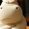 Фигурка бегемота 3D-печать Милый сердитый бегемот Статуэтка Коллекционная фигурка животного для дома Офиса Настольного компьютера Автомобиля Декор