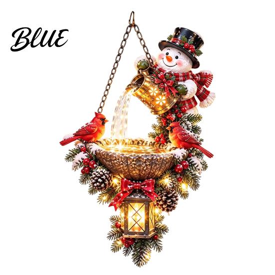 Dreamy Winter Party Ornament Christmas Garden Lantern Magic Pouring Light Hanging Ornament LED Warm Reusable Decor Glow Lighted Santa Snowman