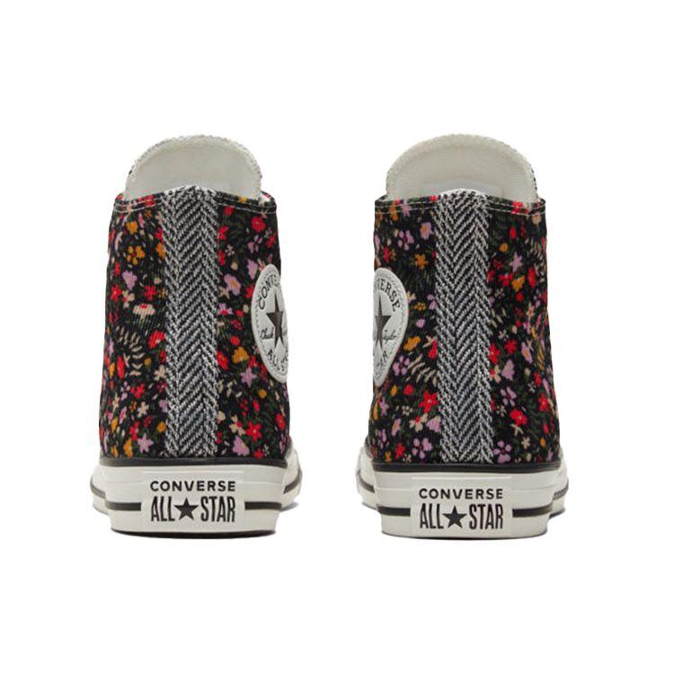 Converse Chuck Taylor All Star Comfortable Daily Vintage Floral High Top Canvas Shoes Women Sneakers Black Pink 569711C