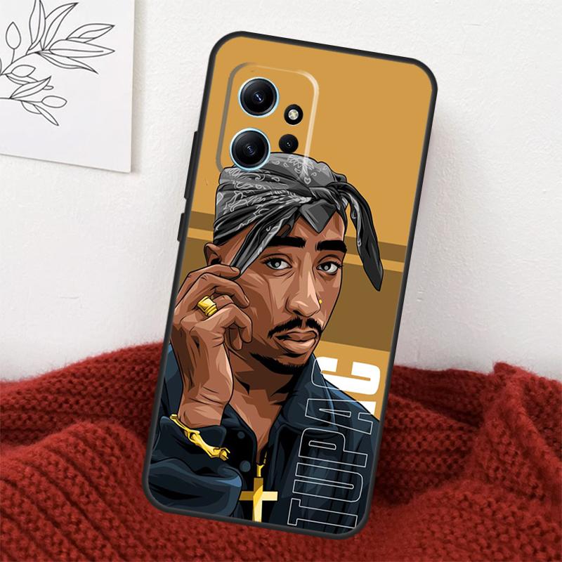 Чехол для телефона Xiaomi Redmi Note 13 10 11 12 14 15 Pro Plus с изображением рэпера T-Tupac Shakur, Чехол для Redmi 15 15C 14C 10C 12C 13C