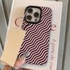 Розовый чехол для телефона с волнистым узором для iPhone 17 Pro Max 16 15 14 13 12 11 Pro 14 15 Plus 17 Air Ударопрочный силиконовый мягкий чехол