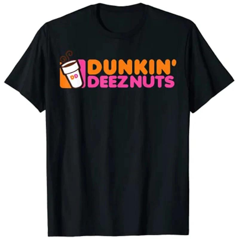 Dunkin Deez Nuts Футболка Dunkin Deeznuts Эстетичная одежда Графические футболки Топы Повседневная свободная одежда Модная уличная одежда