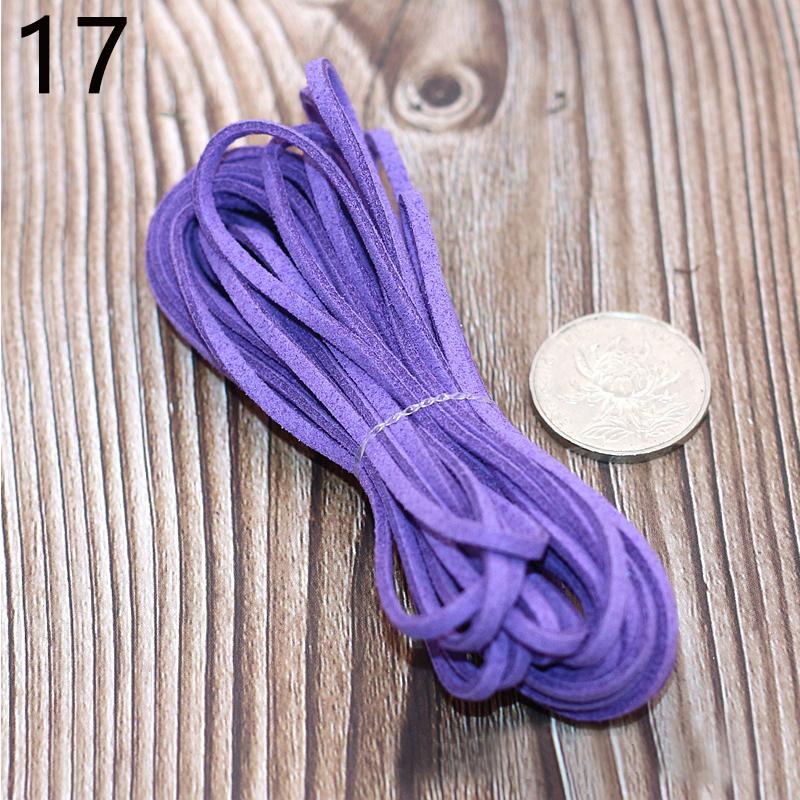 1 Roll DIY Rope Leather Cord Material Accessories Suede Decoration Colorful Mutifunction Fashion