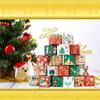 24 Pcs DIY Christmas Advent Calendar Boxes 24 Days Advent Countdown Gift Boxes Christmas Cardboard Number Boxes