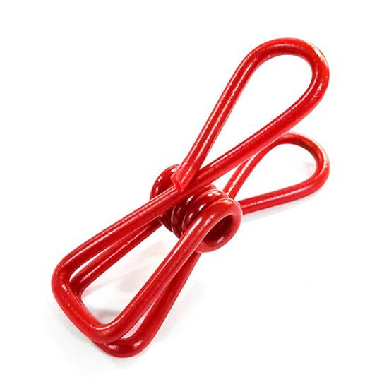 30Pcs Colorful Metal Clips Rust-Proof Corrosion Resistant Non-Slip Reusable Multi-Colored PVC Coated High Elastic Strength Photo Display Clips