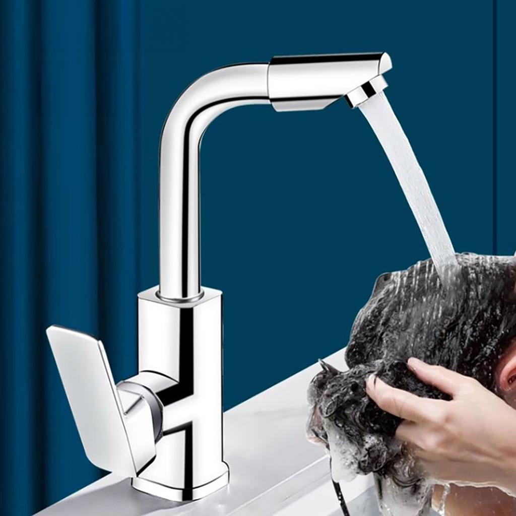 360 ° Rotating Basin Faucet, Bathroom Faucet, Washbasin, Household Hot and Cold Water Two In One Sink, Washbasin Faucet