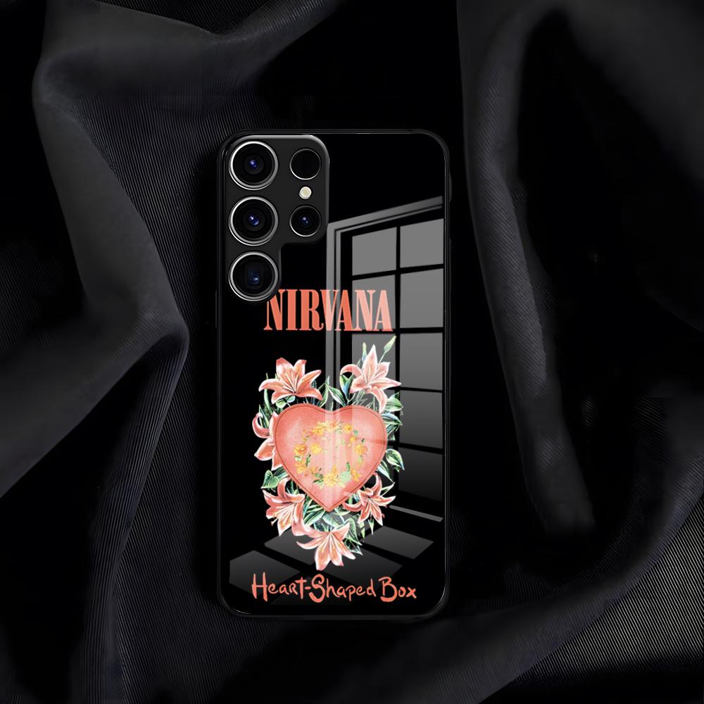 Чехол для телефона Band Hot N-Nirvana для Samsung S26 S25 Plus S20 S20 Plus S22 Ultra S23 FE S21 Plus S21 Ultra Стеклянная крышка