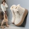 Snow Boots Womens Winter Ankle Boots Ladies Warm Fur Lined Booties Thickening Shoes Zip Flat Sneakers Outdoor Booties