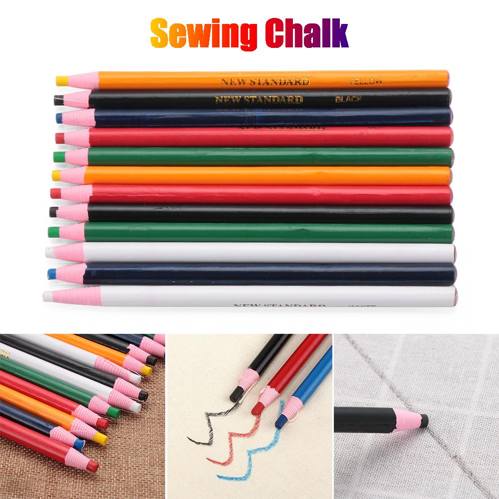 12PCS Fabric Patchwork Sewing Accessories Tailor Chalk Marker Pen Garment Pencil Dressmaker Supplies