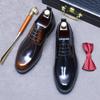 Brand Mens Formal Elegant Italian Footwear Pointed Toe Summer Men Wedding Dress Shoes Genuine Leather Men Patent Leather Shoes
