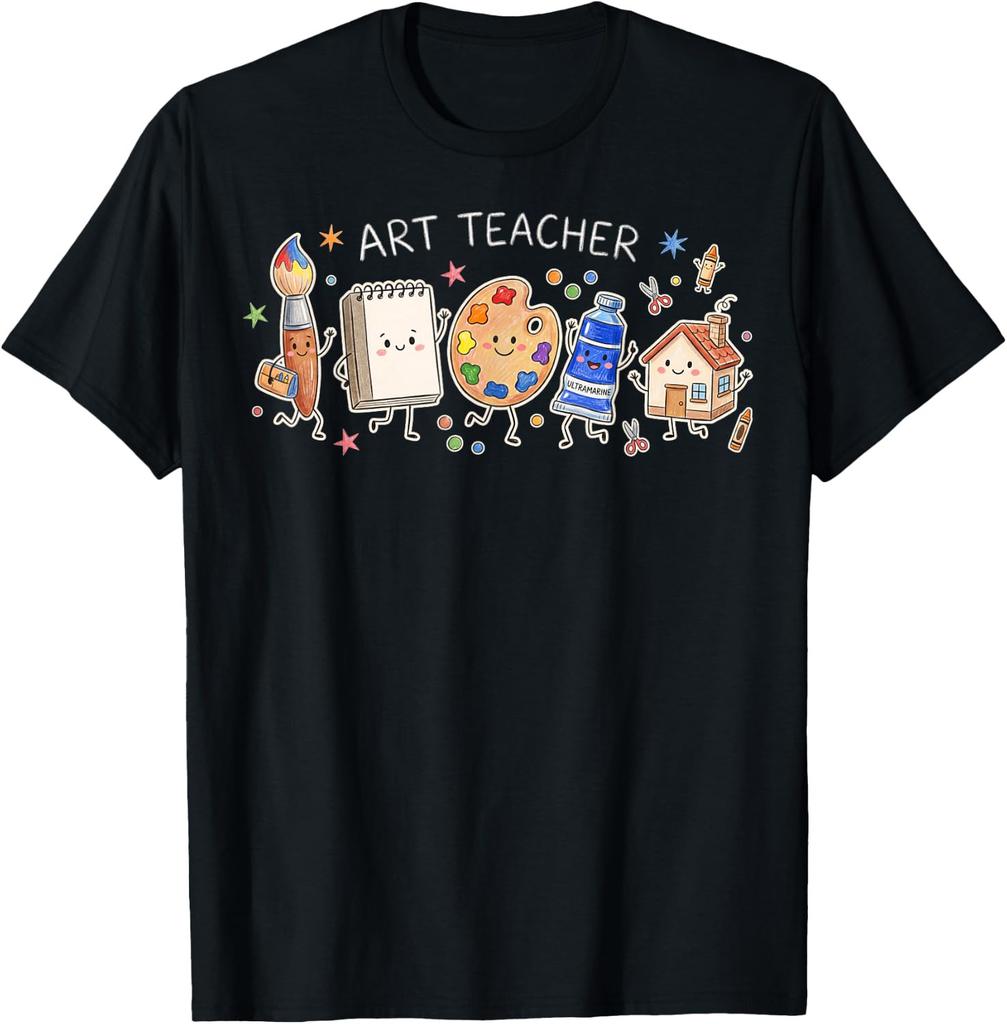 Cute Art Teacher Artist Painting Supplies Back to School Unisex T-Shirt