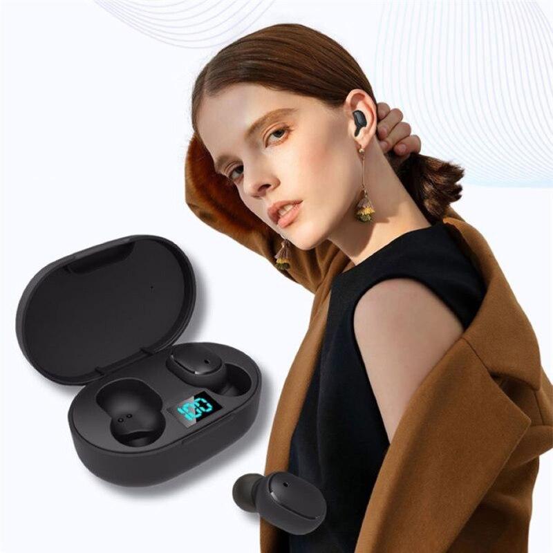 Беспроводная Bluetooth-гарнитура E6S TWS, водонепроницаемые шумоподавляющие светодиодные наушники с микрофоном, беспроводные наушники Bluetooth-наушники