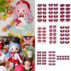 Glass crystal cute Anime Figurine Doll Cartoon Mouth Stickers MouthChips Paper Face Organ Paster