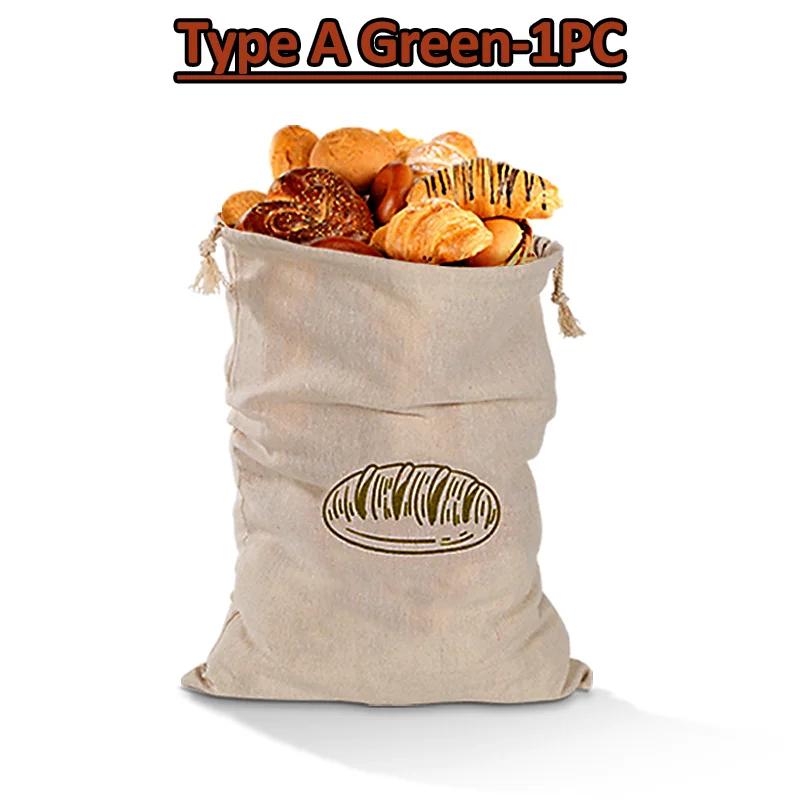 3 Styles Linen Bread Bags Reusable Drawstring Bag Homemade Artisan Bread Storage Food Bags Various Sets Bread Bags for Baguette
