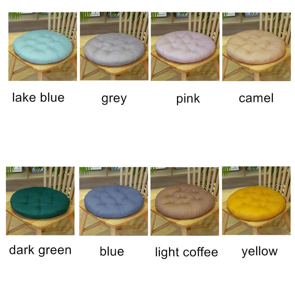 Solid Color Round Pad Winter Chair Cushion Thicken Non-slip Cushion High Quality PP Cotton Round Cushion Dining Chair Cushion