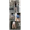 Side Strap Studded Denim Shorts Baggy Ripped High-waisted Jeans Wide Leg Slimming Worn Hot Pants Women