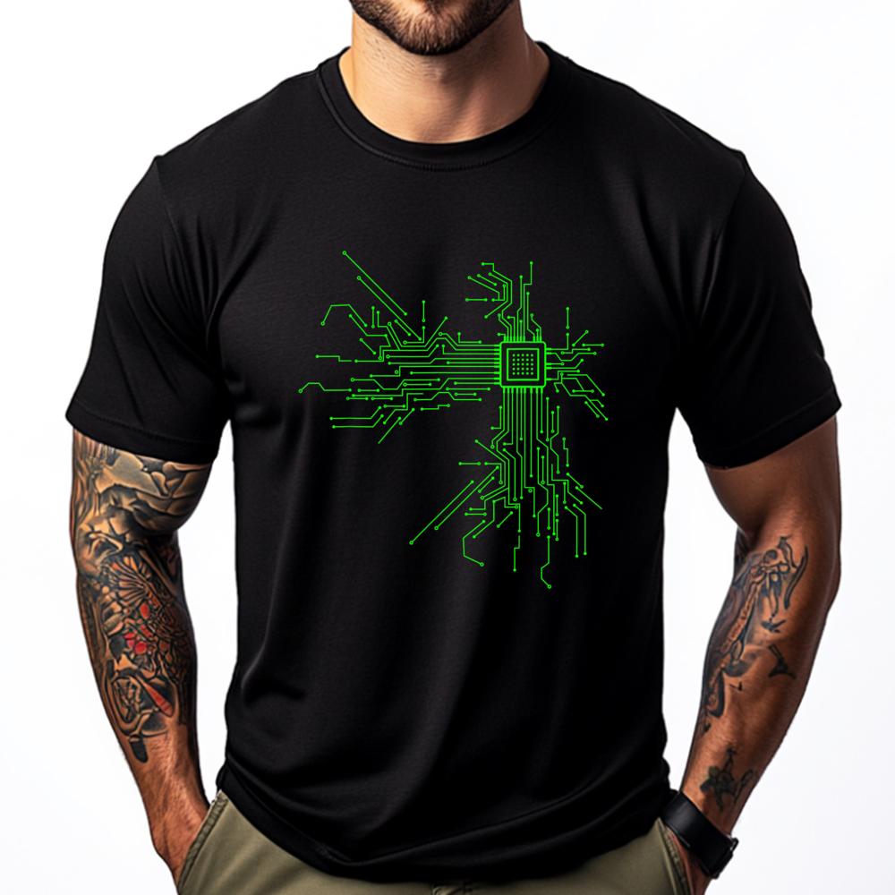 Программист Печатной Платы Сердца ЦПУ Технологическое Ядро Бесплатная Доставка Одежда Мужские Футболки Классическая Футболка
