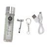 White Small Keychain Flashlight USB Type C Rechargeable IP65 Waterproof LED Mini Keyring Flashlight