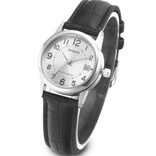 Casio Женские аналоговые кожаные часы V002