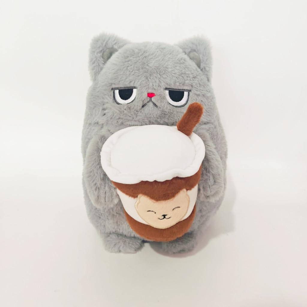 Меланхоличный Кот Плюшевая Игрушка из Мягкого Короткого Плюша для Детей и Коллекционеров