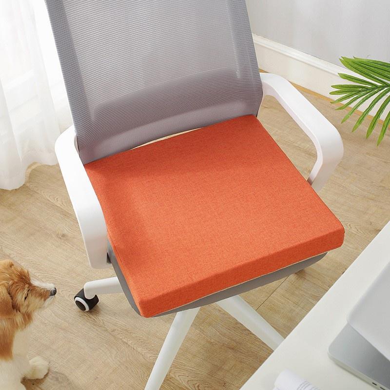 Подушка для дивана из губки высокой плотности, льняная подушка, подушка для спинки стула, толщина 5 см, квадратный коврик для офисного стула
