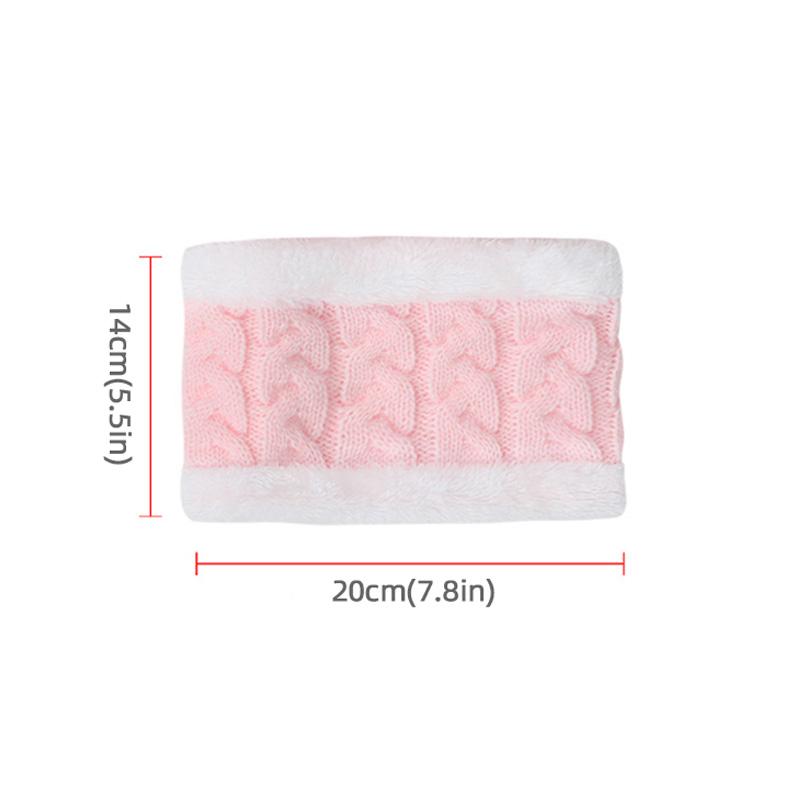 Solid Color Baby Scarf Autumn Winter Children Plush Knitted Scarves Thicken Warm O Ring Scarf Boys Girls Neck Warmer Collar