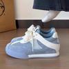 Blue Sneakers Women's New Spring and Summer Platform German Training Shoes Waffle Forrest Gump Shoes Round Head Board Shoes Casual Canvas Shoes